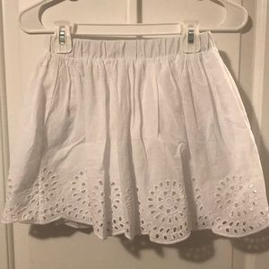 White eyelet skirt